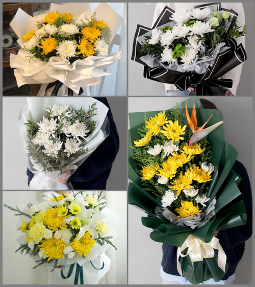 江苏泰州高港区许庄街道白事花束代送